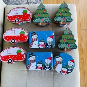 (9) NWT CHRISTMAS tins